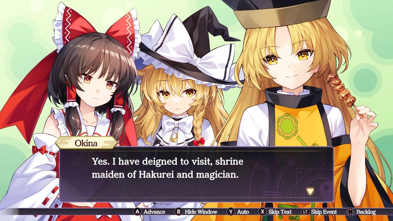 Touhou Spell Carnival Okina cutscene.
